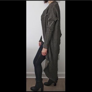 Brandy Melville floor length distressed cardigan